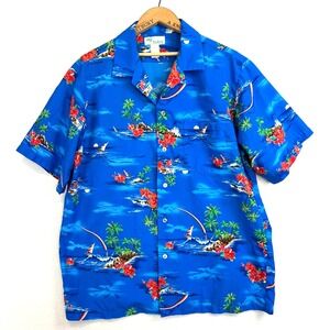 Vintage Made in Hawaii Shirt Mens XL Tropical Print 1980s 80s Aloha Short Sleeve